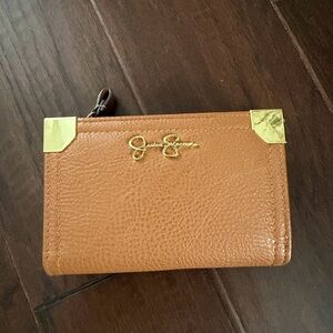 Jessica Simpson Tan Wallet with Gold Accents